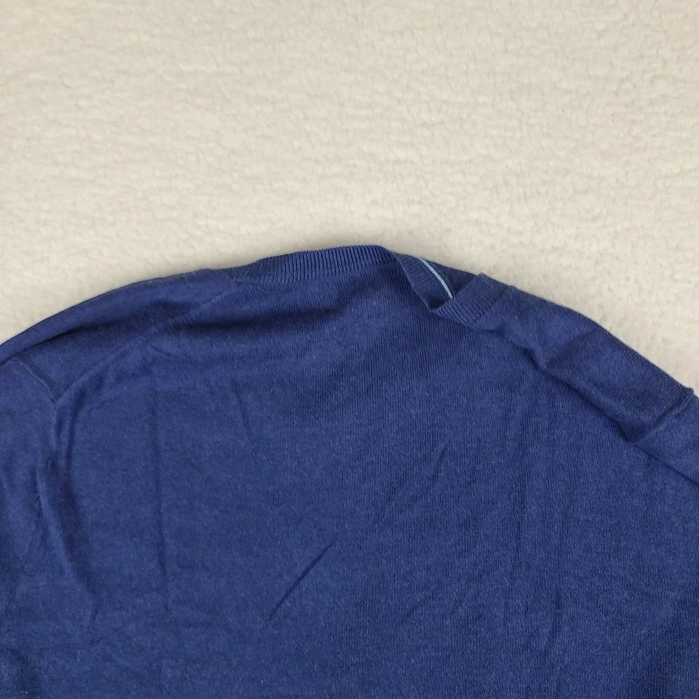 Banana Republic Luxe Sweater Collection Mens Medium Dark Blue V Neck Sweatshirt‎
